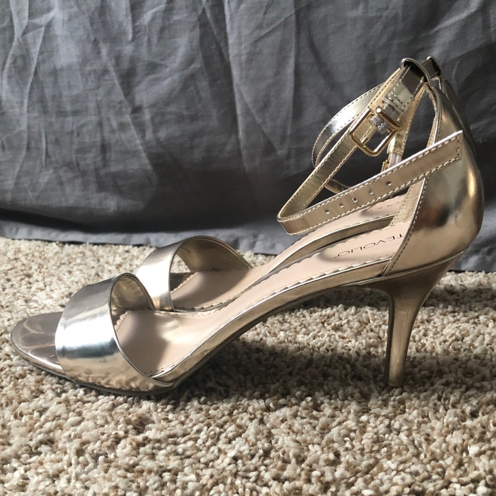 Gold kitten heels